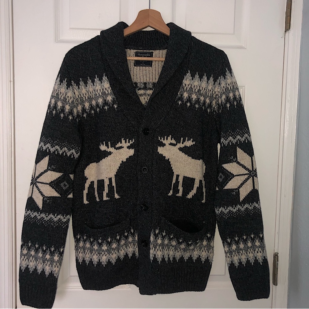 Abercrombie & Fitch Shawl Cardigan Sweater - SMALL.